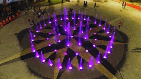 São Vicente inaugura maior fonte interativa da Baixada Santista - Imagem: Divulgação / Prefeitura de São Vicente