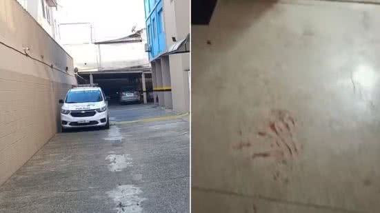 Idoso, de 77 anos, foi esfaqueado pelo neto, no bairro Aparecida, em Santos - Imagem: Carlos Cruz/Canal5WebTV