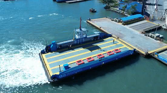 Faixas para embarque de balsas Santos Guarujá serrão bloqueadas - Imagem: Divulgação/ Governo de SP