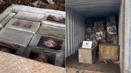 Receita Federal realiza maior apreensão de cocaína no Porto de Santos em 2024 - Imagem: Divulgação/ Receita Federal