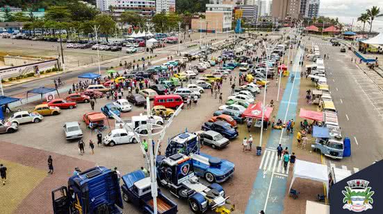 Acontece neste fim de semana festival de carros antigos no litoral de SP - Imagem: Divulgação/ Prefeitura de Mongaguá