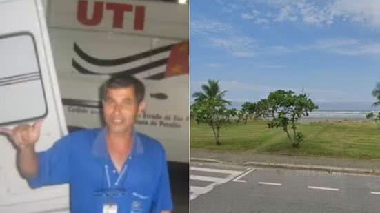 Celular ajuda a identificar suspeito em assassinato no litoral de SP - Imagem: Divulgação/ Secretaria da Saúde de Peruíbe e Google Streetview