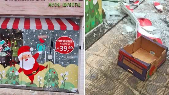 Criminosos tentam roubar loja mas são repelidos por sistema de segurança - Imagem: Reprodução/ Redes Sociais