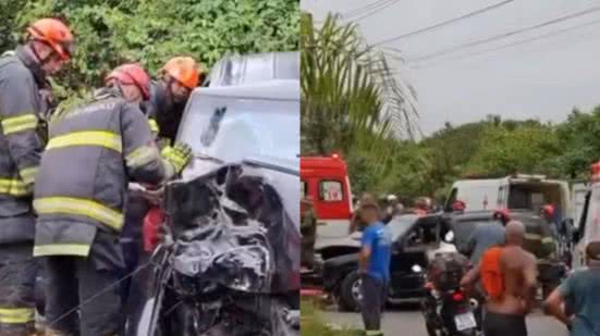 Tragédia na Ponte dos Barreiros: colisão fatal mobiliza equipes de resgate - Imagem: Reprodução/ Redes Sociais
