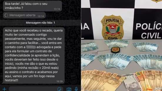 Jovem é indiciada por extorquir o patrão que teve envolvimento amoroso - Imagem: Divulgação/ Polícia Civil