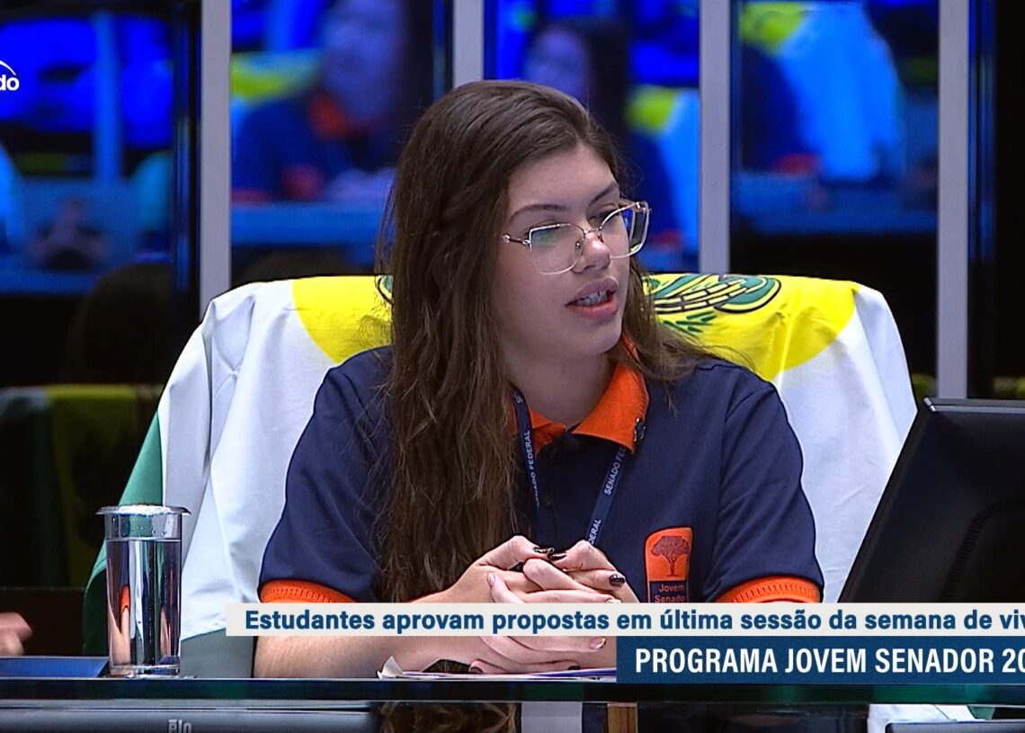 ‘Jovens senadores’ aprovam propostas na última sessão da edição 2025 — Senado Notícias