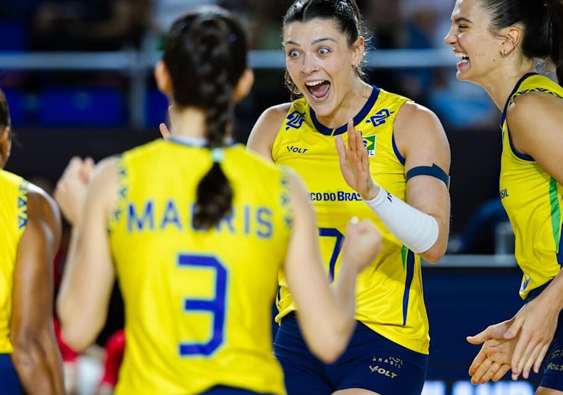 Mundial de vôlei: Brasil bate Porto Rico e fecha 1ª fase na liderança