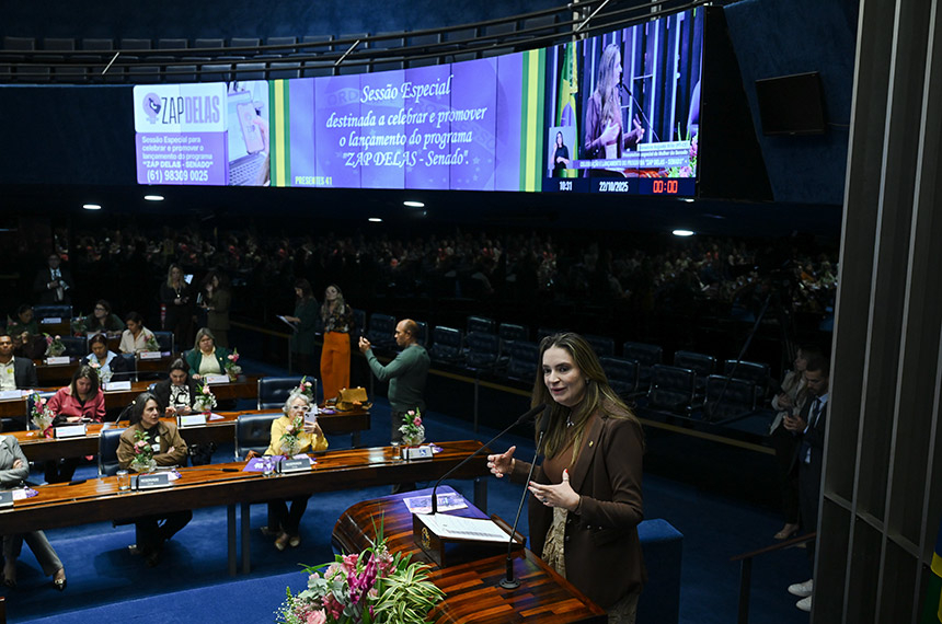 Senado lança ‘Zap Delas’, ferramenta de combate à violência política de gênero — Senado Notícias