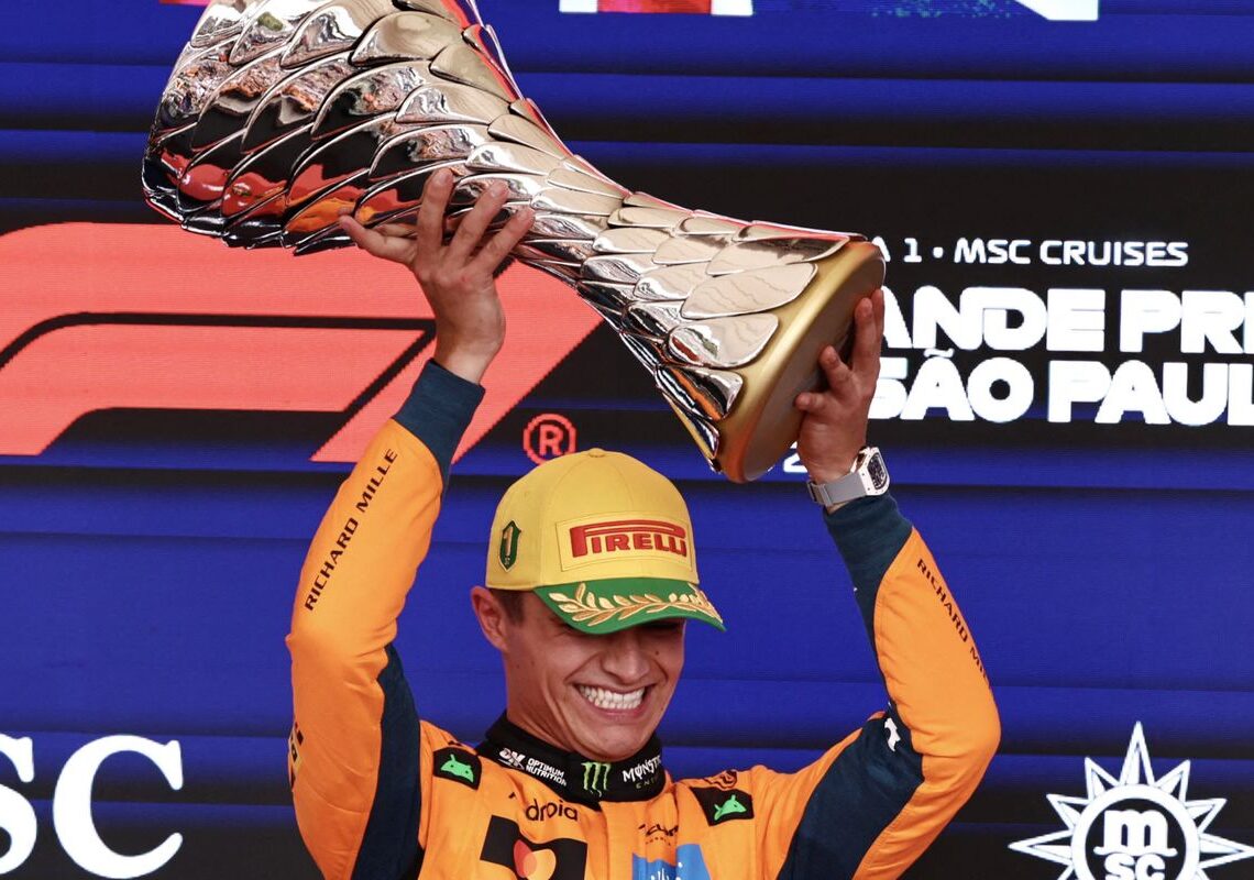 Fórmula 1: Lando Norris vence GP do Brasil e abre vantagem na ponta