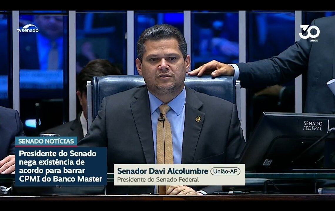 Davi se diz ‘estarrecido’ com declarações do presidente do PL sobre CPI do Banco Master — Senado Notícias
