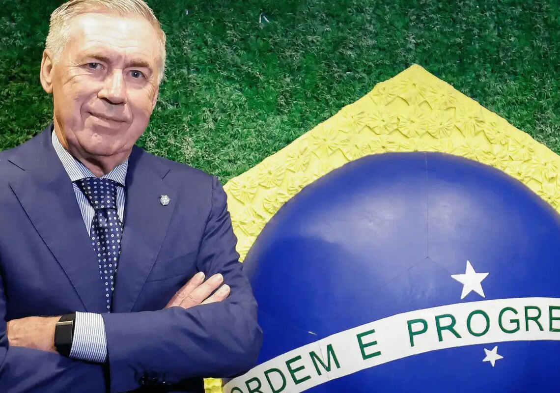 CBF anuncia ampliação de contrato com técnico Carlo Ancelotti