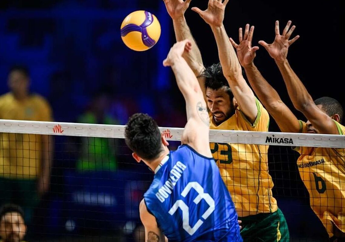 Vôlei: Brasil é superado pela Itália, seu 2º revés na Liga das Nações