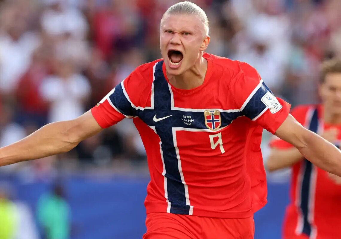 Haaland brilha e Noruega goleia Iraque em seu retorno à Copa do Mundo