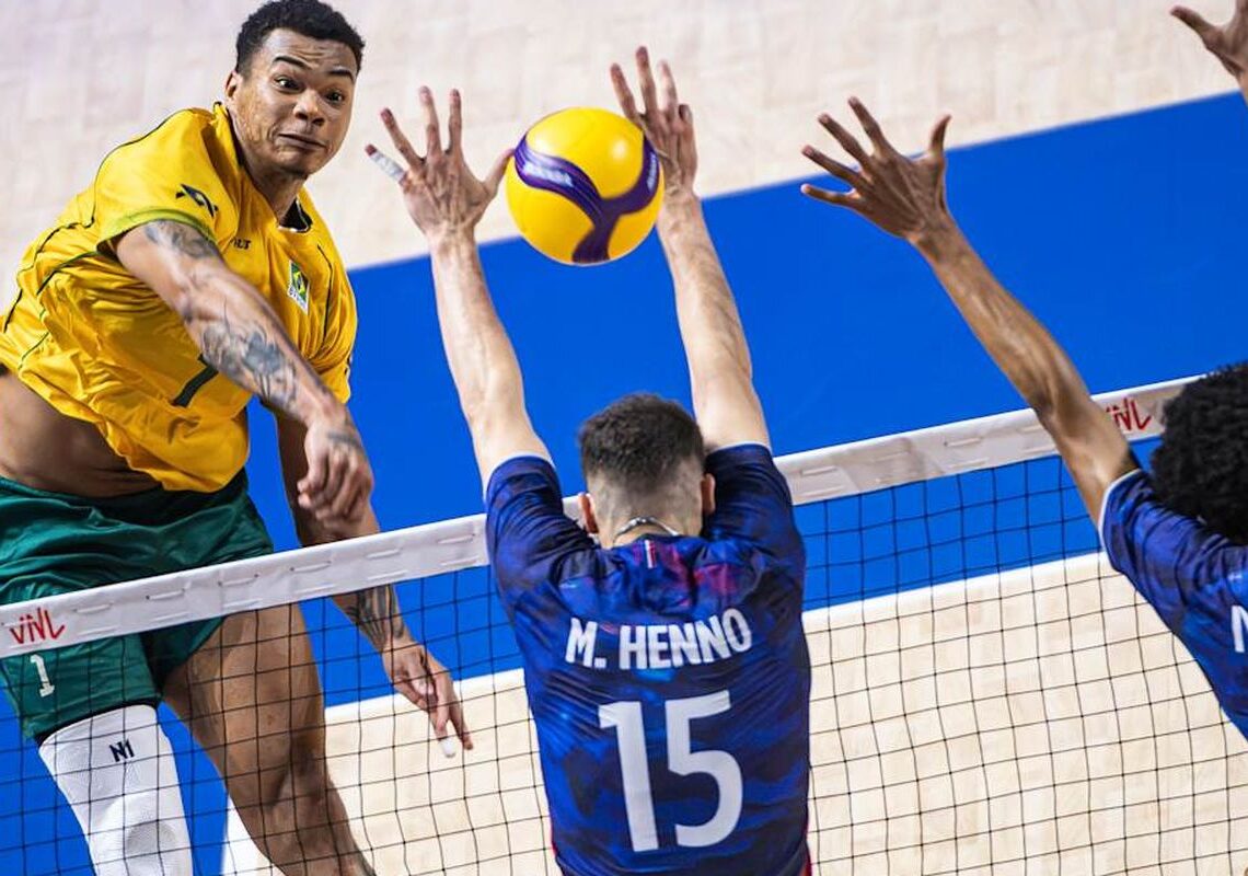 Brasil bate bicampeã olímpica França na Liga das Nações de vôlei