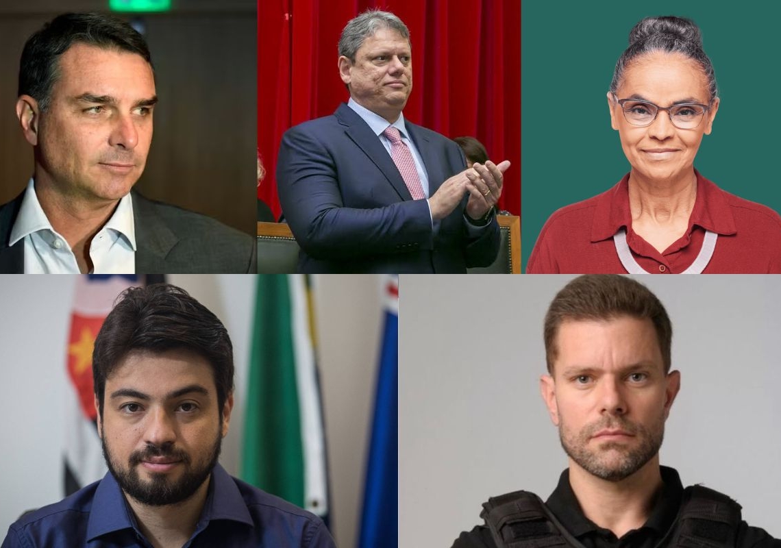 Intenção de voto em Guarulhos tem Flávio Bolsonaro, Tarcísio, Marina Silva, Delegado Mesquita e Guti à frente