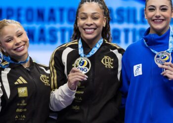 Lorrane Oliveira e Caio Souza são ouro no Brasileiro de Ginástica