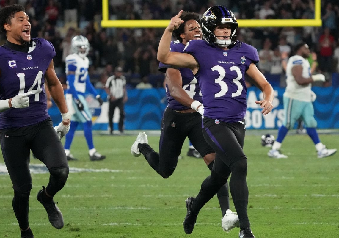 No último segundo, Baltimore Ravens batem Dallas Cowboys no Rio