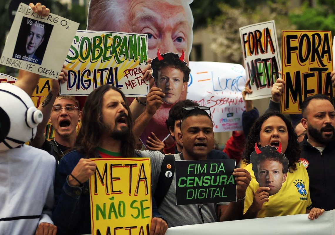 Ato em São Paulo cobra neutralidade da Meta nas eleições