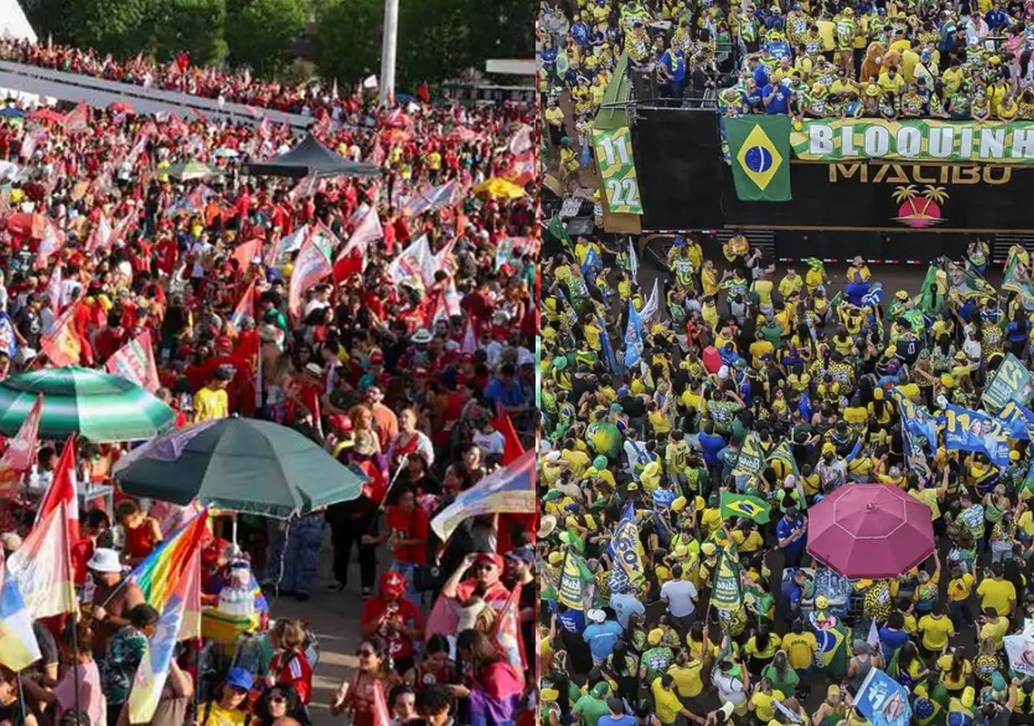 Em Brasília, atos por Lula e Flávio ficam a 2 km de distância